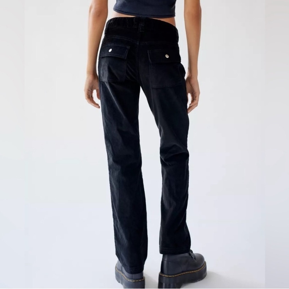 BDG Black Corduroy Pants with Button Accents - SZ 0 - Picture 3 of 13